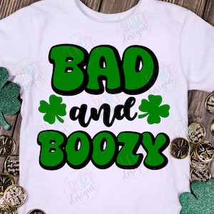 Archivos SVG de malos y borrachos para Cricut, camiseta de San Patricio con trébol de cuatro hojas SVG, besos irlandeses Leprechaun SVG, refranes irlandeses San Patricio para niños SVG
