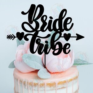 Topo de bolo da tribo da noiva Svg, Topo de bolo de casamento Festa de noiva Svg, Festa de despedida de solteira Dama de honra Svg, Decoração de bolo de casamento Topo de despedida de solteira