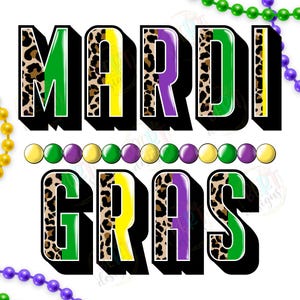 Mardi Gras Png Sublimation Designs, léopard Mardi Gras retro police Png, Louisiane Png New Orleans chemise, carnaval des cliparts imprimé léopard