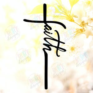 Cruz de fe Svg, Cricut religioso Svg, Vector de cruz, Clipart de fe, Signo cristiano Svg, Jesucristo Svg, Versículo bíblico Svg, Fiel Svg