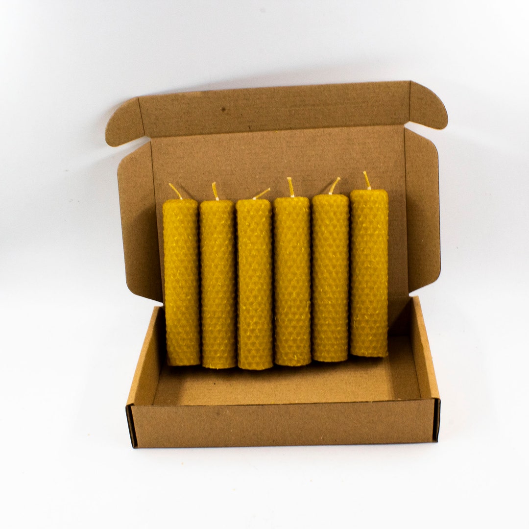 Natural Beeswax Candles Handrolled From Beeswax Sheets Etsy