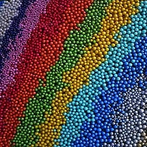 Decorative Styrofoam Balls: Vibrant Colors and Shiny Coatings, Multicoloured Mini polistyrene Balls, matte ball colors, 500 ml (30,5 in3)