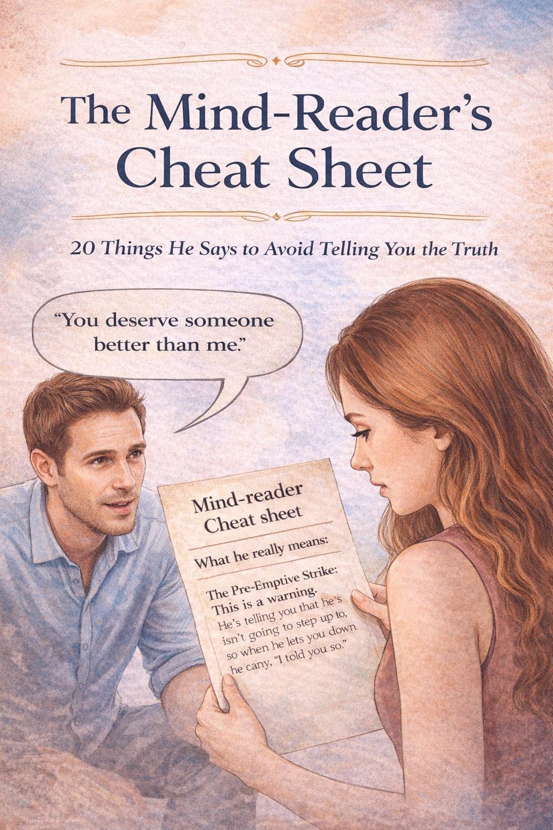 The Mind-reader’s Cheat Sheet | 20 Things He Says to Avoid Telling You ...