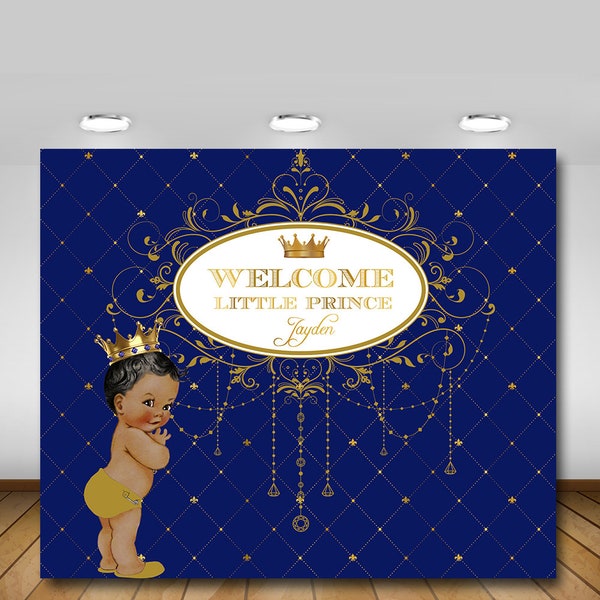 Printable Little Prince Backdrop, Little Prince Baby Shower, Royal Party Banner, Royal Baby Shower, Royal Baby Shower Backdrop, Baby Boy