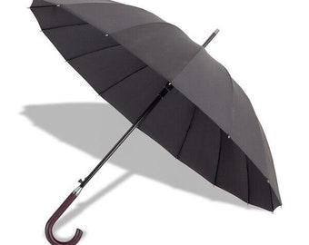 Automatik-Regenschirm Thun 16-teilig, schwarz - Stylischer Schutz