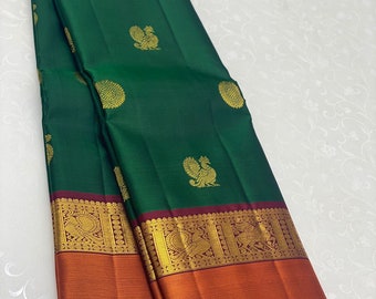 Kanjivaram handmade pure silk saree