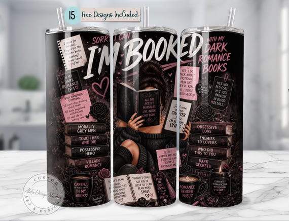 Romantasy PNG Smutty Book Club Book Lover Design 20ozs Tumbler Design Book Tumbler PNG One More Chapter Sublimation Skin