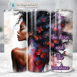 African American Woman Tumbler Inspirational Black Women Png Tumbler Wrap Affirmations Tumbler Wrap  Strong Black Queen Png 20 oz Skinny