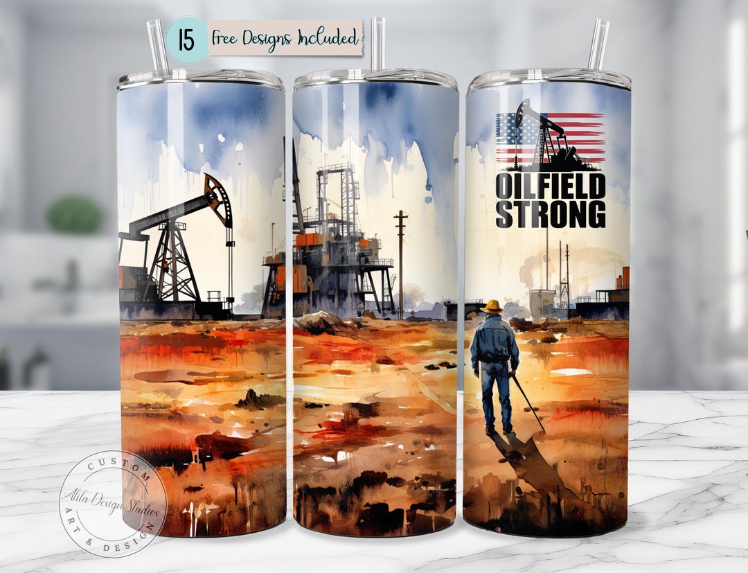 Oil Rig Wrapping Paper Oilfield Worker Tumbler Wrap Cute Design Oil Rig Wrap Dad Tumbler 20oz ...