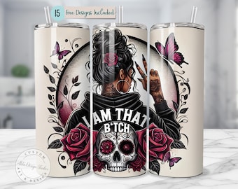 Envoltura de vaso con vibras grunge atrevidas y divertidas de mala perra, envoltura de vaso con vibras grunge atrevidas de mala perra, envoltura de vaso con vibras grunge ...