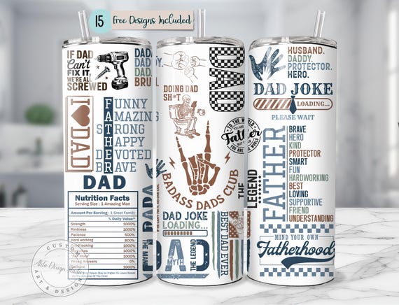 Badass Dads Club Tumbler Wrap Fathers Day Wrap Design 20ozs Tumbler Design Mens Tumbler PNG Best Dad Ever PNG Funny Sublimation Skin