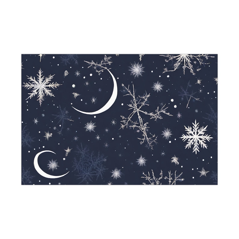 Celestial Gift Wrap, Moon Wrapping Paper for Christmas and Holiday ...