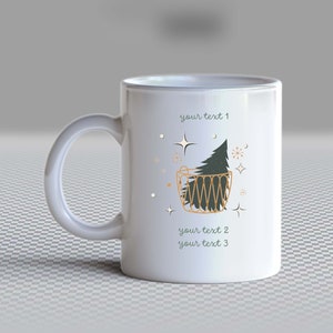 パーソナライズされたクリスマスをテーマにした 11 オンス マグカップ