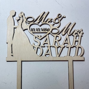 Custom Wedding Cake Topper, Personalized Wedding Cake Topper