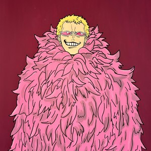 Dipinto acrilico di One Piece Doflamingo