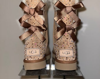 Custom Bling Ugg boots Bailey Bows