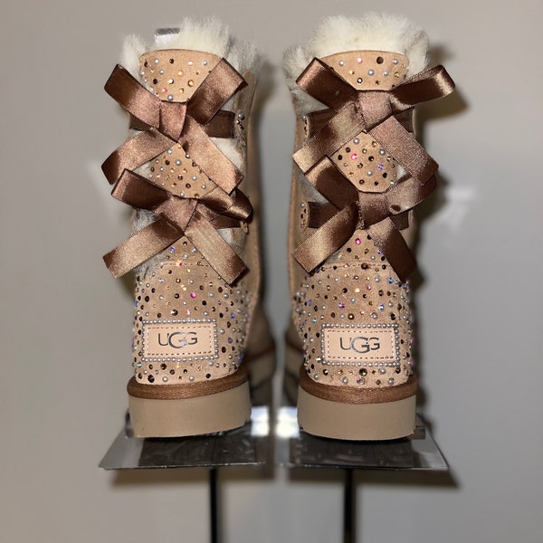 Custom Bling Ugg boots Bailey Bows