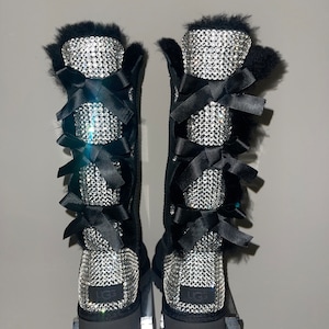 Custom Bling Ugg boots Bailey Triple Bows