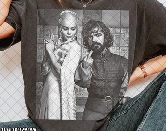 Limited Comfort Colors Daenerys and Tyrion Shirt, Game of Thrones Tee, Gift For Women and Man Unisex Shirt