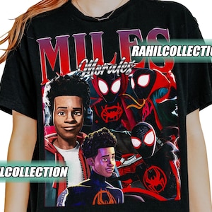 Limited Miles Morales Unisex Softstyle T-Shirt, Miles Morales Vintage 90s Poster Graphic Tee