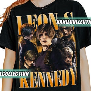 Limited Leon S Kennedy Unisex Softstyle T-Shirt, Leon S Kennedy Vintage 90s Poster Graphic Tee