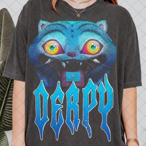 Kopie van Limited Comfort Colors Shirt Cat Derpy, T-shirt Derpy Bootleg Fan Tee, cadeau voor vrouwen en mannen T-shirt uniseks