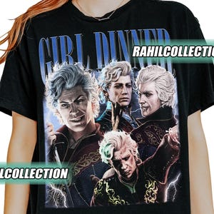 Limited Girl Dinner Astarion Unisex Softstyle T-Shirt, Girl Dinner Astarion Vintage 90s Poster Graphic Tee