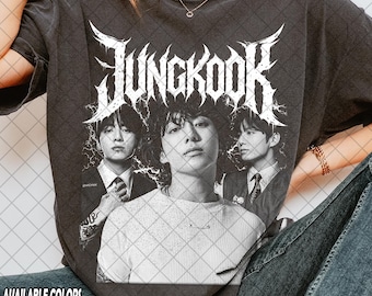 Limited Comfort Colors Jungkook Shirt, Jungkook Death Metal Style Fan Tee, Gift For Women and Man Unisex Shirt