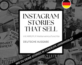 NUEVO, Historias de Instagram que venden alemán, libros electrónicos en alemán, marketing digital, hecho para usted, PLR, MRR, alemán