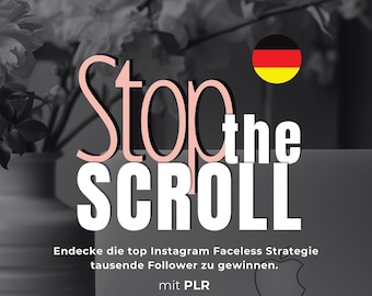 NUEVO, Mini guía Stop the Scroll, libro electrónico en alemán, marketing digital, hecho para usted, PLR, MRR, alemán