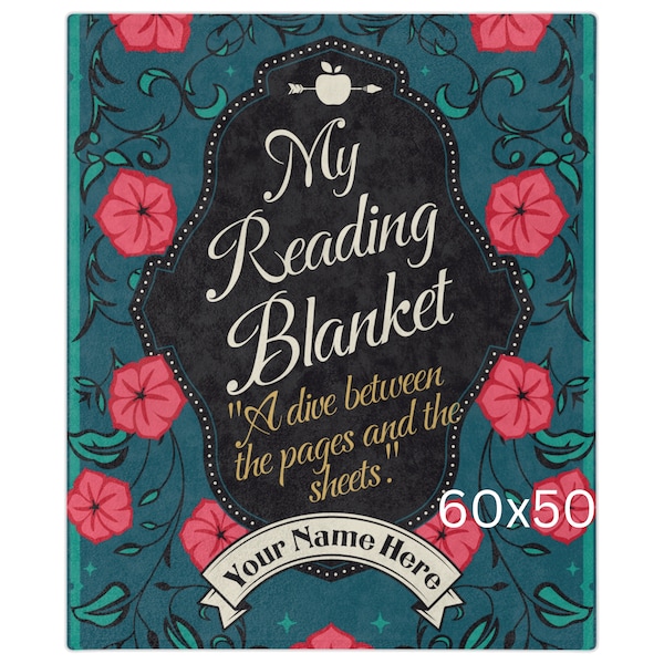 My Reading Blanket Personalized Blanket, Book Cover Blanket, Customizable Reading Blanket, Book Blanket, Reading Gifts, Reading Nook Decor