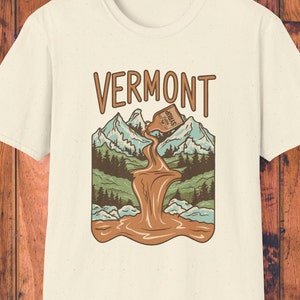Vermont Maple Sirup River Unisex Soft-Style T-Shirt, 64000 P