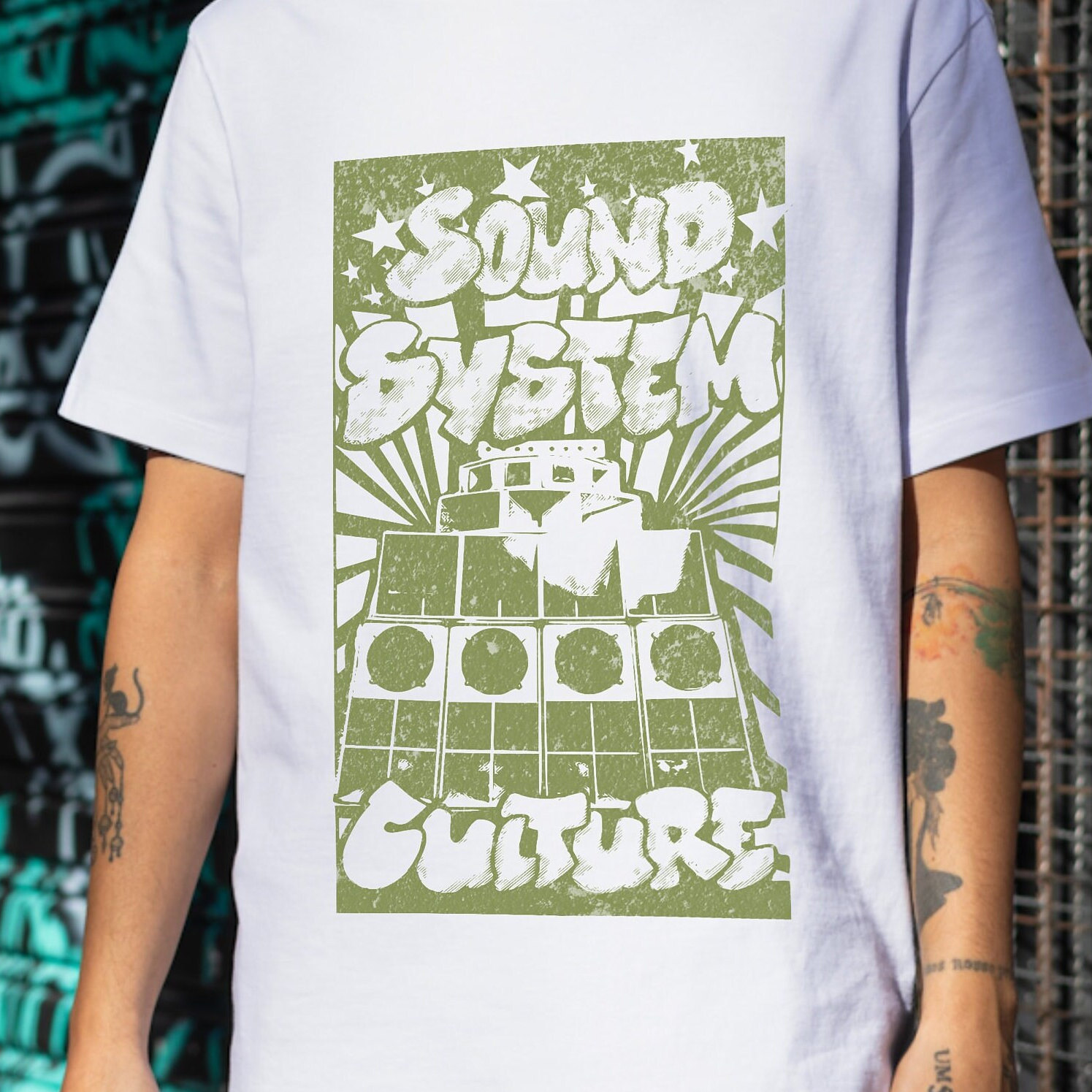 【FOR THE HOMIES】SOUND SYSTEM TEE [WHITE] For The Homies - SOUND SYSTEM T-Shirt