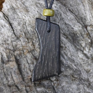 Irish Bog Oak Handmade Necklace, Ancient Black Oak Pendant, Unique Bog Oak Wood Jewellery From Ireland, Perfect Irish Root Gift For Him