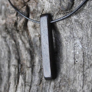 Bog Oak Wood Pendant, 5000 Year old Irish Bog Oak Necklace, Unique Black Bog Wood Gift Made In Ireland
