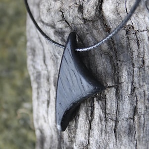 Small Irish Bog Oak Pendant, Handmade Black Oak Bog Wood Necklace, Unique Ancient Bogwood Jewellery From Ireland