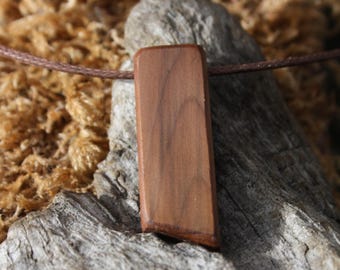 Irish Bog Yew Wood Pendant: Irish Roots Talisman Necklace