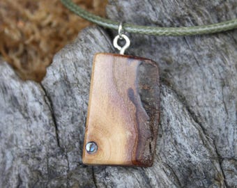 Handmade Blackthorn Wood Pendant Necklace: Irish Folklore Jewelry