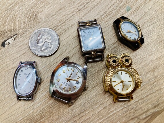 Vintage Lot of 5 Women's Gold Tone, Stainless Ste… - image 2