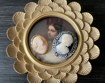 Vintage Cameo Costume Jewelry Brooch, Pin - Choice of One