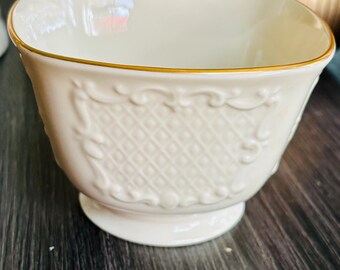 Vintage Lenox Canturbury Candy or Nut Dish, Square Porcelain Collectible