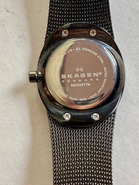 Vintage 90s Skagen Denmark Women's Black Stainles… - image 2