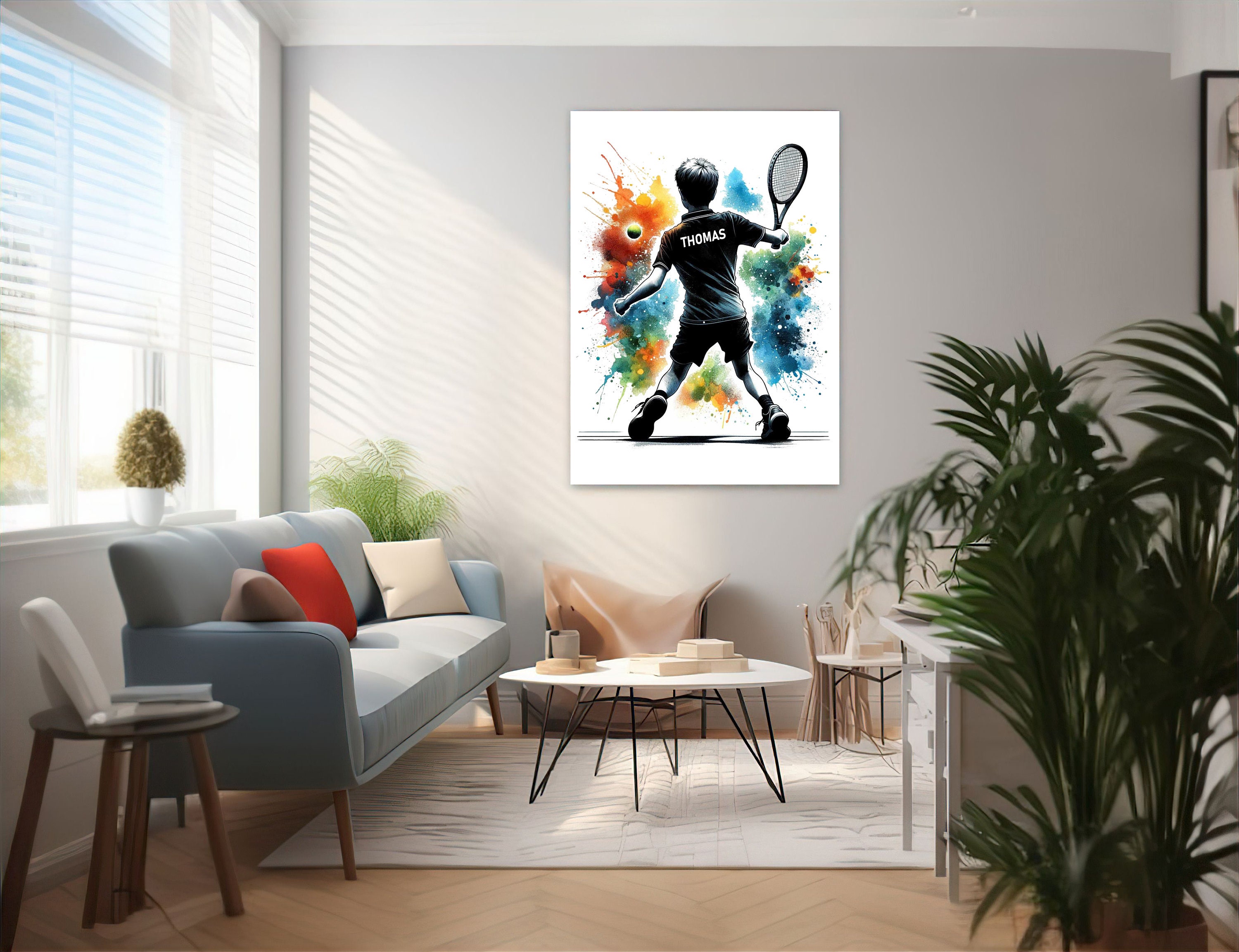 Personalized Tennis Poster | Customizable Tennis Poster for Boys ...