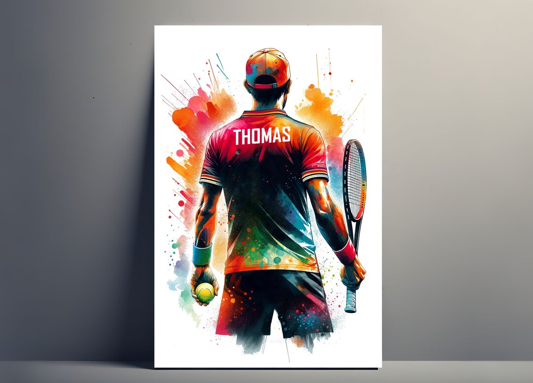 Personalized Tennis Poster | Customizable Tennis Poster, Canvas Print ...