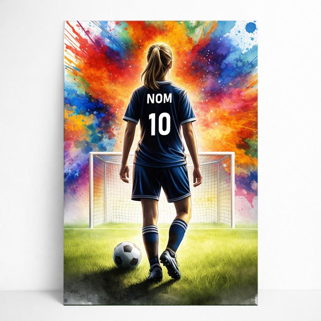 Personalized Football Poster With Name and Number – Custom Women's ...