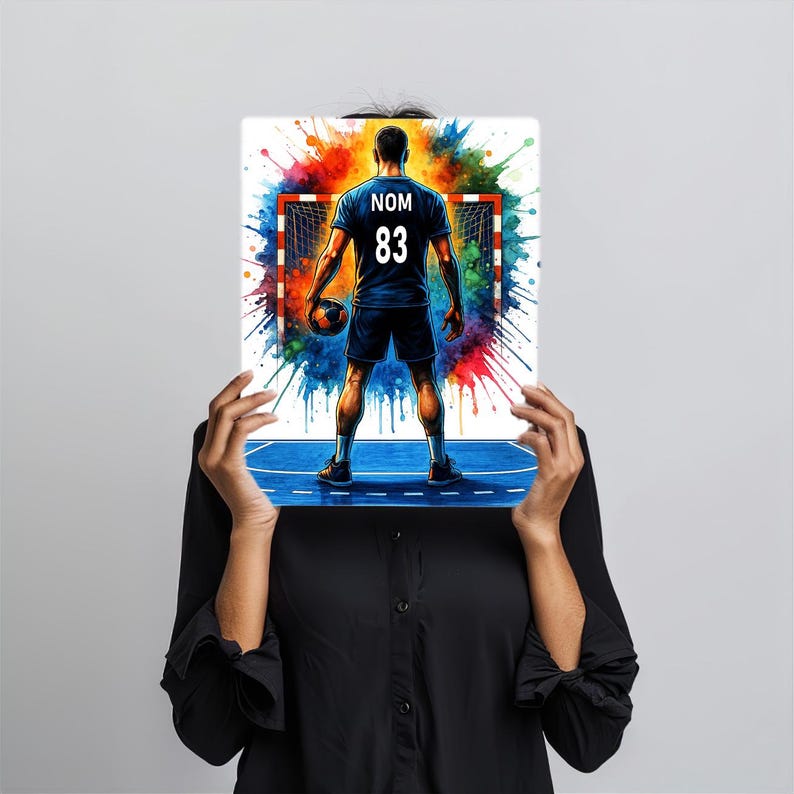 Personalized Handball Poster – Customizable Handball Gift for Men With ...