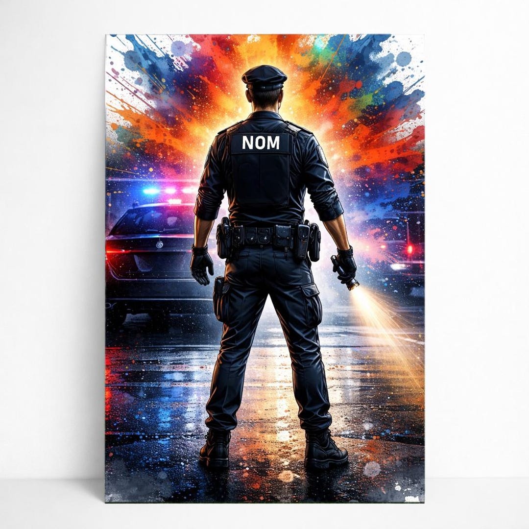 Personalized Police Officer Poster With Name – Custom Police Officer ...