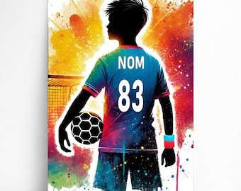 Personalized Handball Player Poster | Customizable Boy Poster, Children's Poster, Sports Gift Idea, Man's Name, Art Decoration