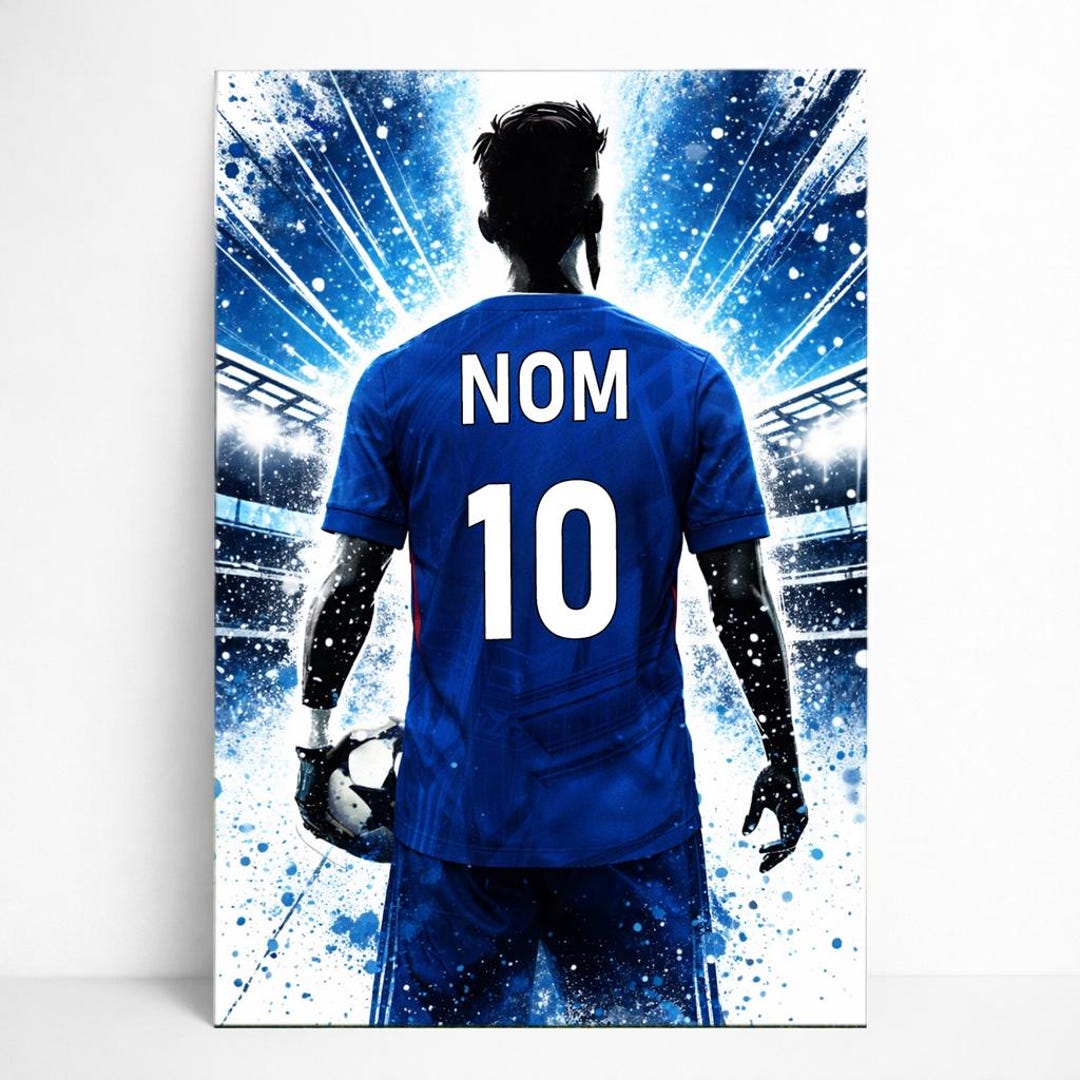 Personalized Poster With Name and Number – Custom-made Football Player ...