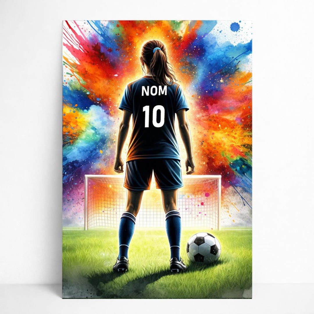 Personalized Football Poster With Name and Number – Custom-made Sports ...